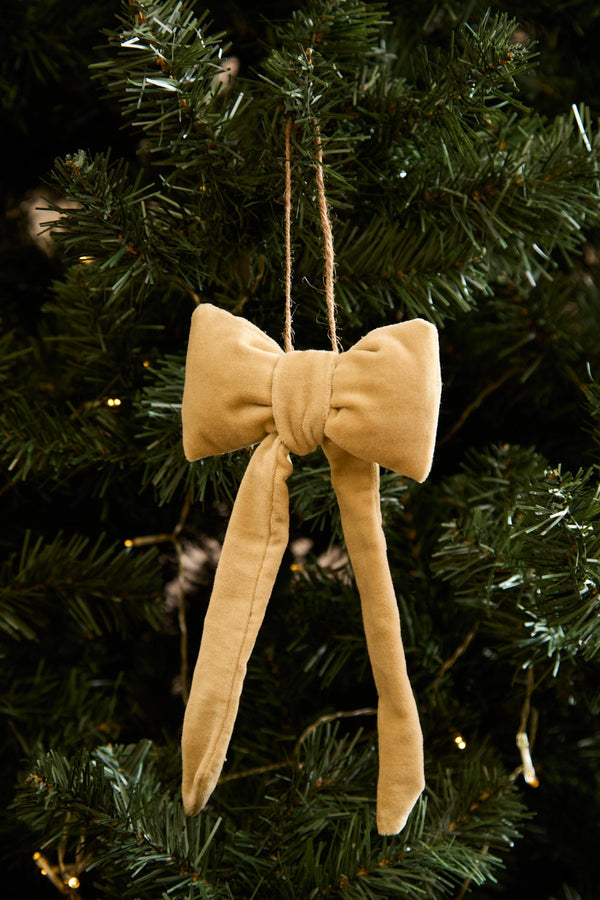 Adorno navideño de terciopelo lazo crudo Velour