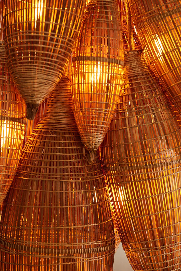 Pantalla para lámpara tradicional vietnamita Batca-Calma House