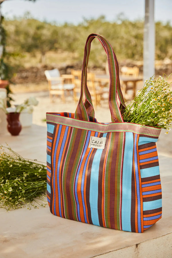 Multicolored recycled PET tote bag Berlin