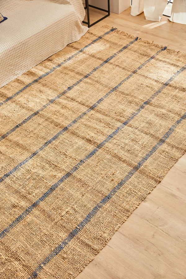 Natural jute rug with dyed jute Carlo