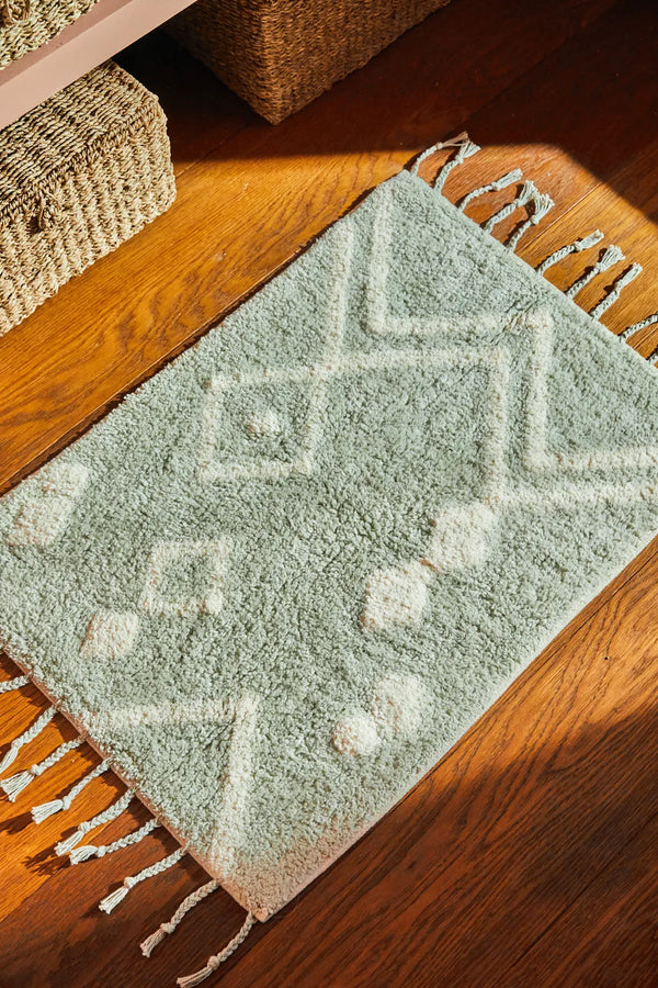 Bath mat in tufting turquoise Fauve