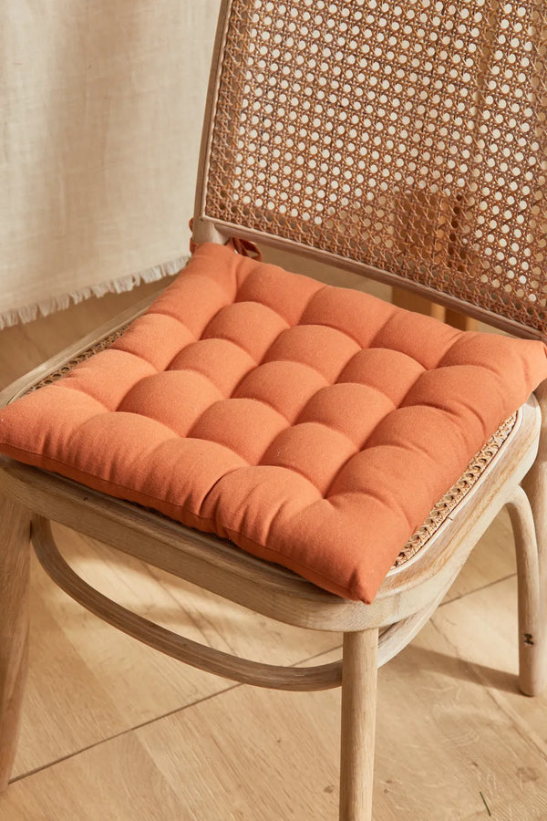 Cushion for washable square cotton chair earth Gavema