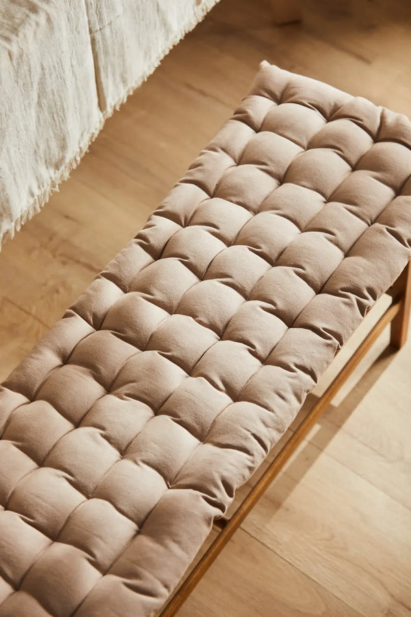 Bench cushion washable Gavema stone color
