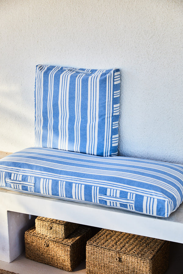 Removable striped floor cushion Malgrat