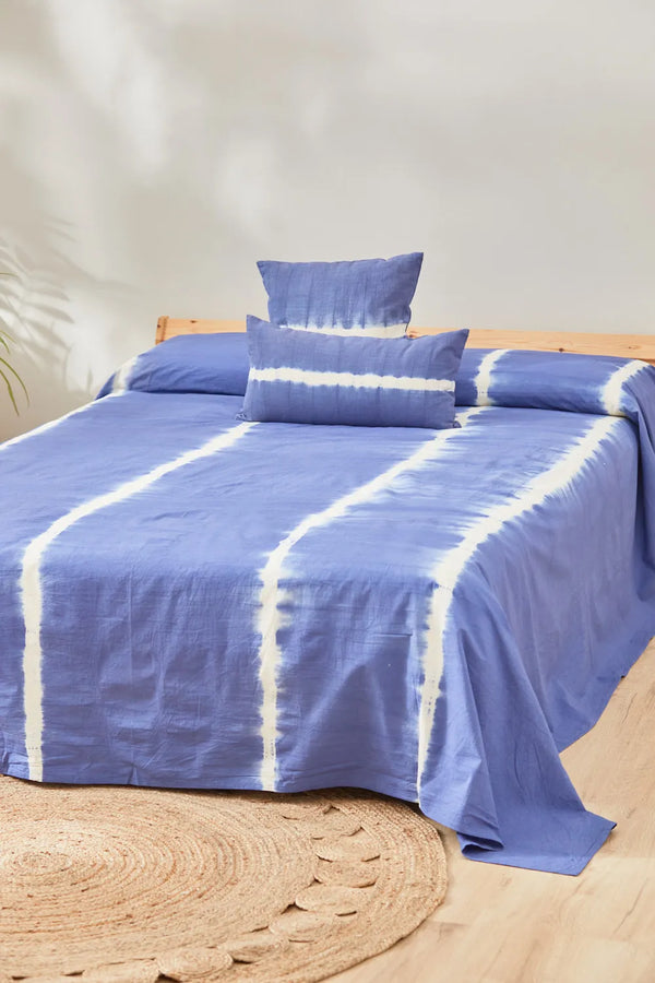 Dark blue tie dye bedspread Mare