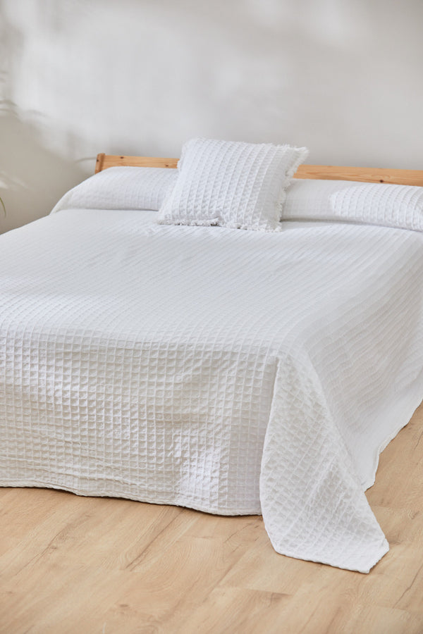 Bedspread Panal white