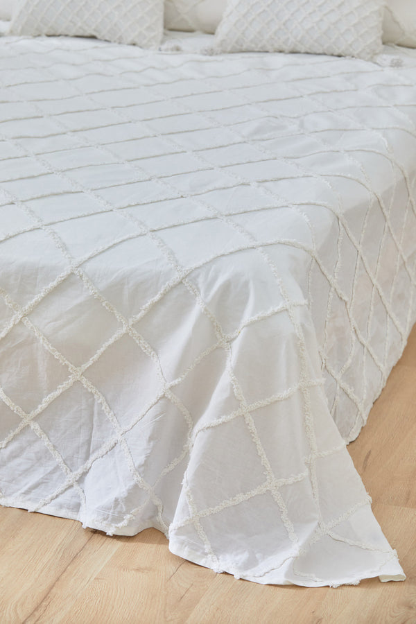 Bedspread with white tufting Royal