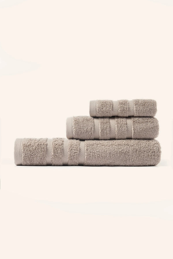 Set de toallas de baño beige Vegania