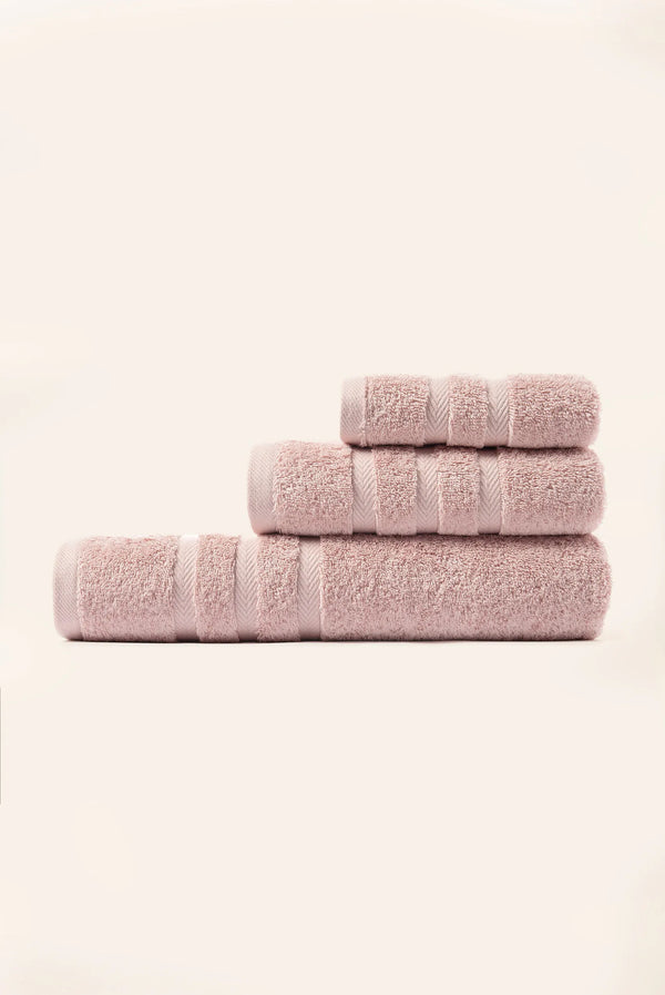 Set de toallas de baño rosa Vegania