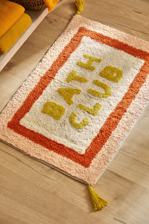 Tapis de bain orange Club