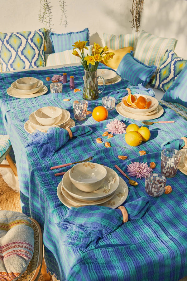 Tablecloth blue Nasau