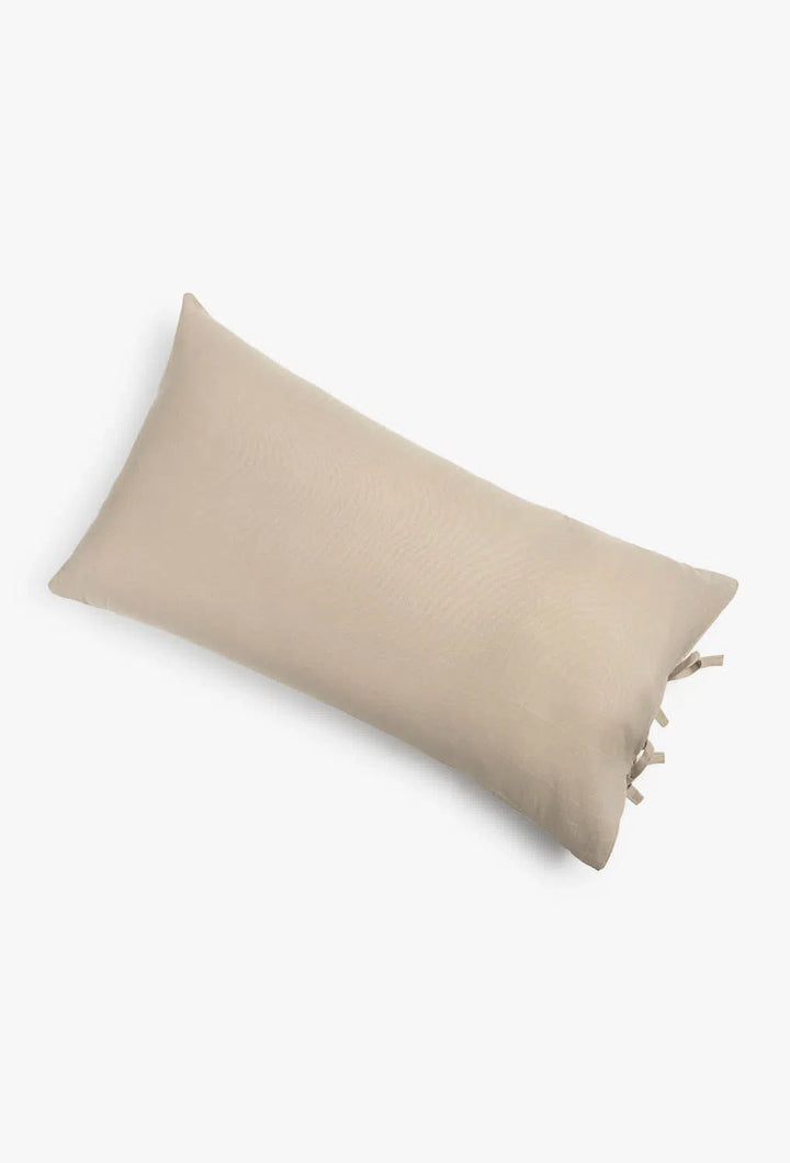 Set de 2 fundas de almohada de lino y algodón beige Ines-Calma House