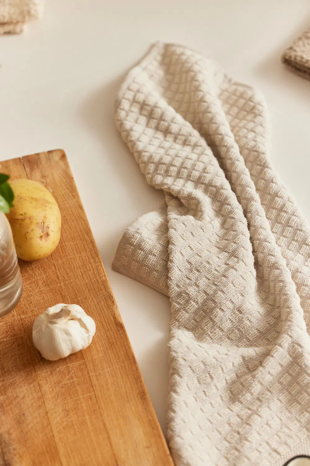 Set de 2 trapos de cocina de algodón gris Oporto-Calma House