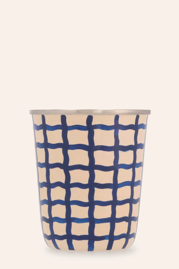 Vaso de 150ml de acero con motivos azules Mar-Calma House