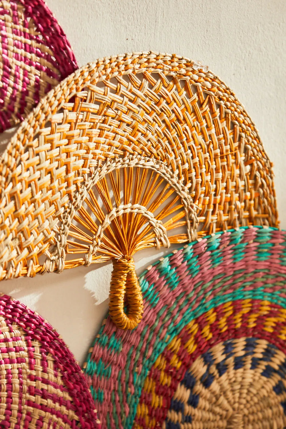 Abanico de junco de mar mostaza Abano-Calma House