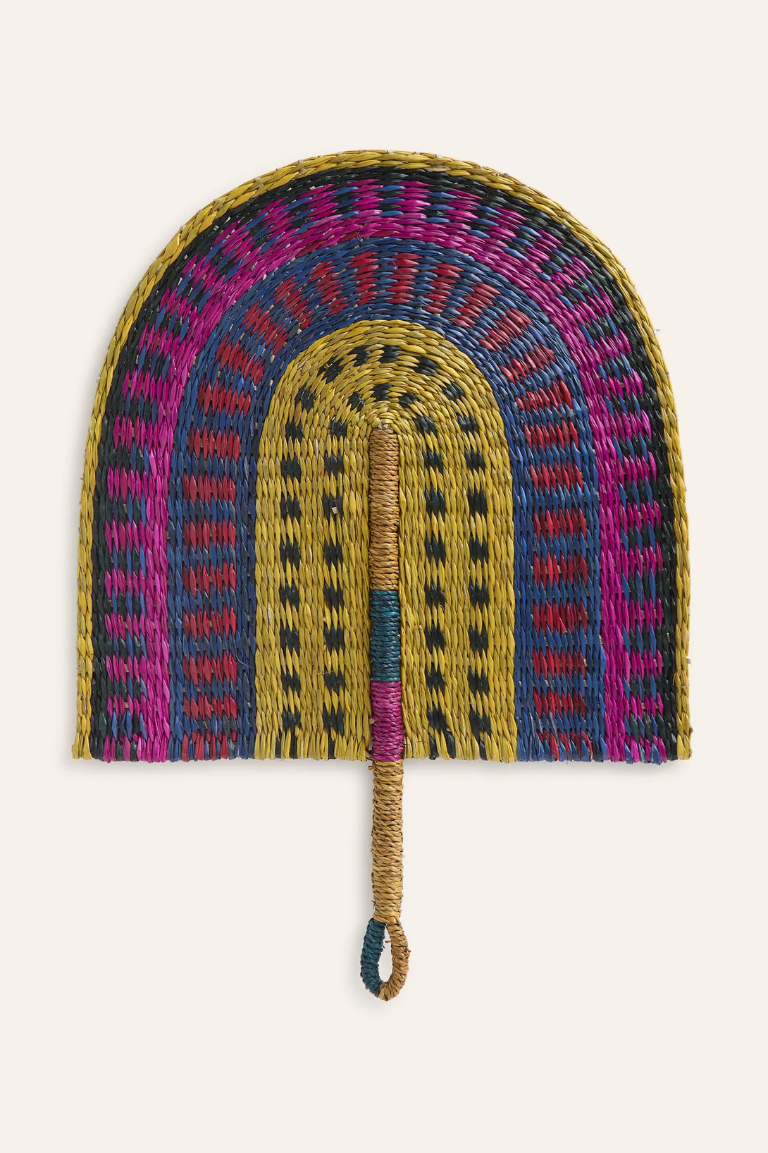 Abanico grande de junco de mar trenzado Coliseo-Calma House