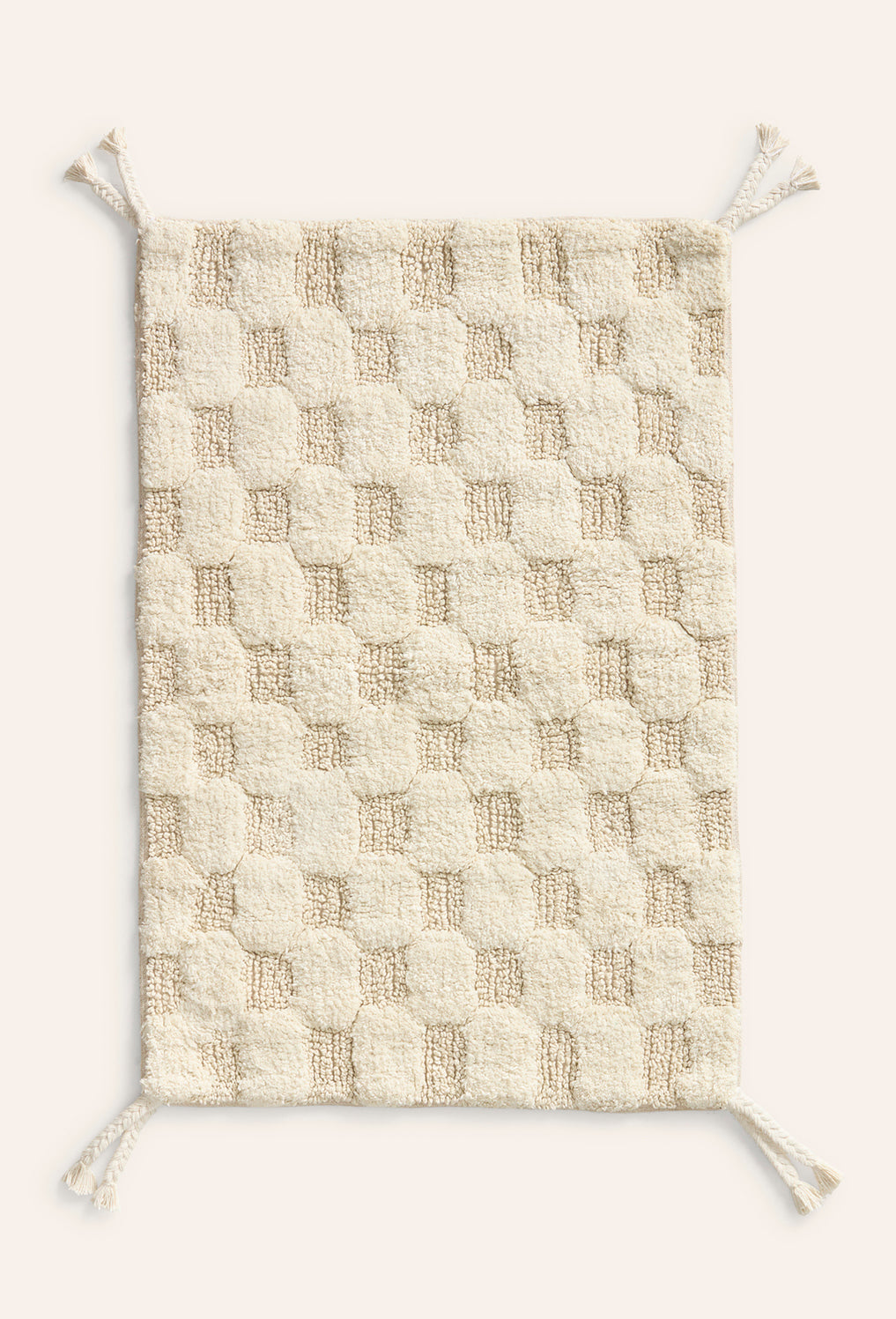 Alfombra de baño a cuadros crudo Oslo-Calma House