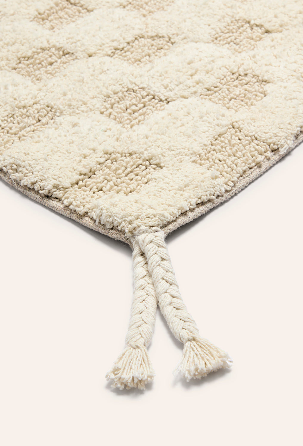 Alfombra de baño a cuadros crudo Oslo-Calma House