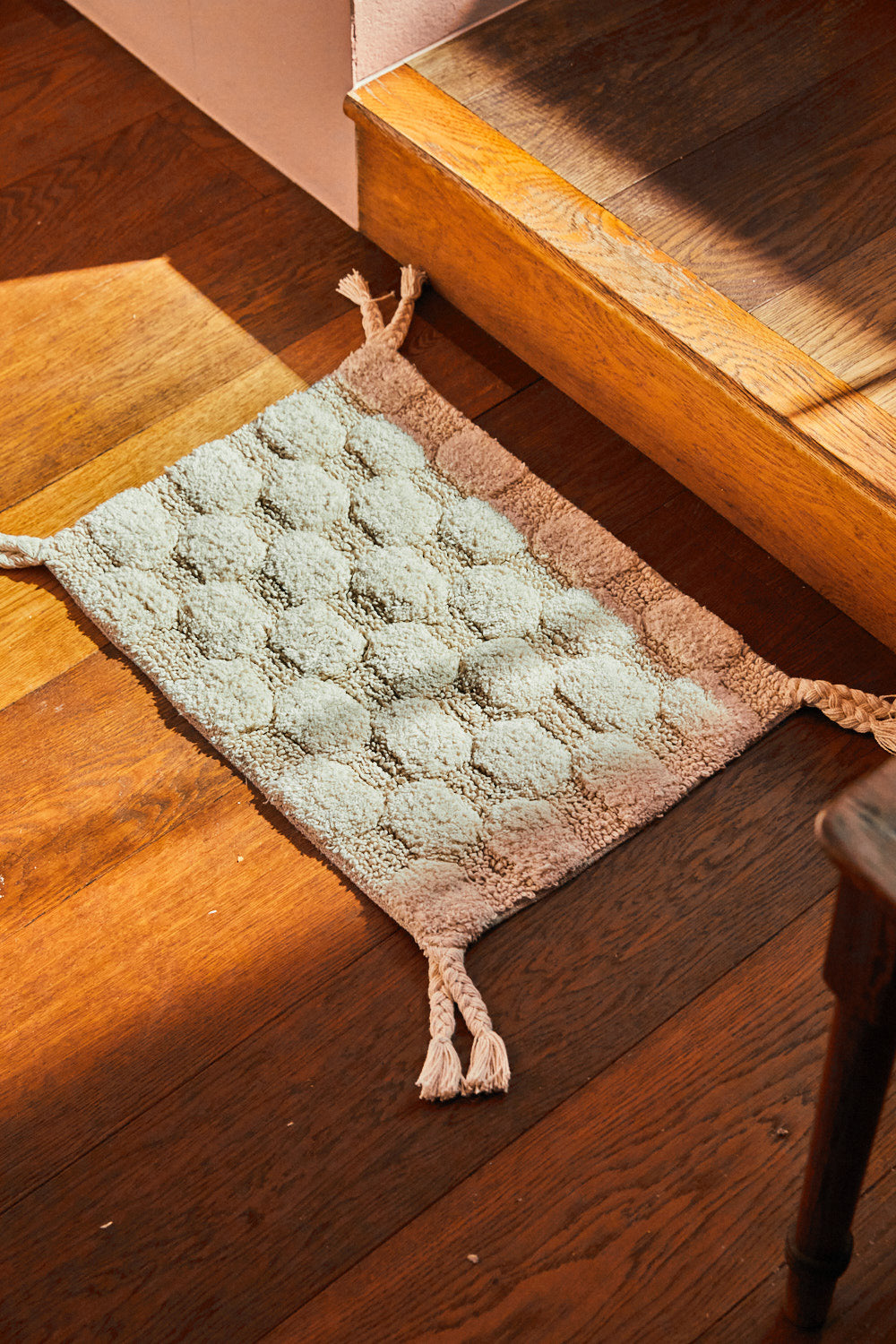 Alfombra de baño a cuadros crudo Oslo-Calma House