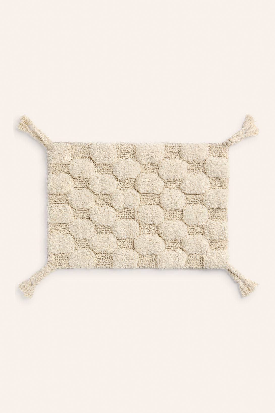 Alfombra de baño a cuadros crudo Oslo-Calma House