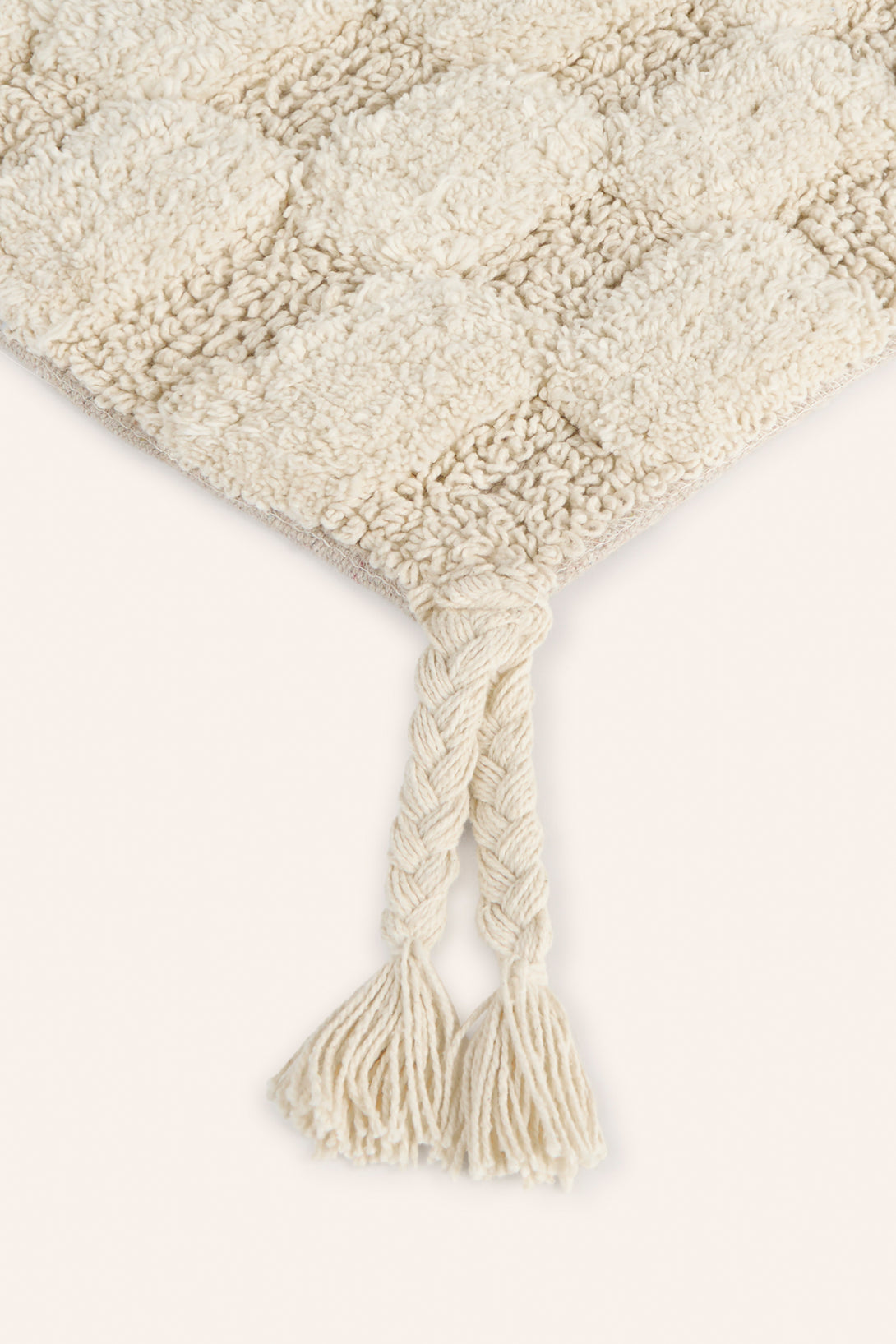 Alfombra de baño a cuadros crudo Oslo-Calma House