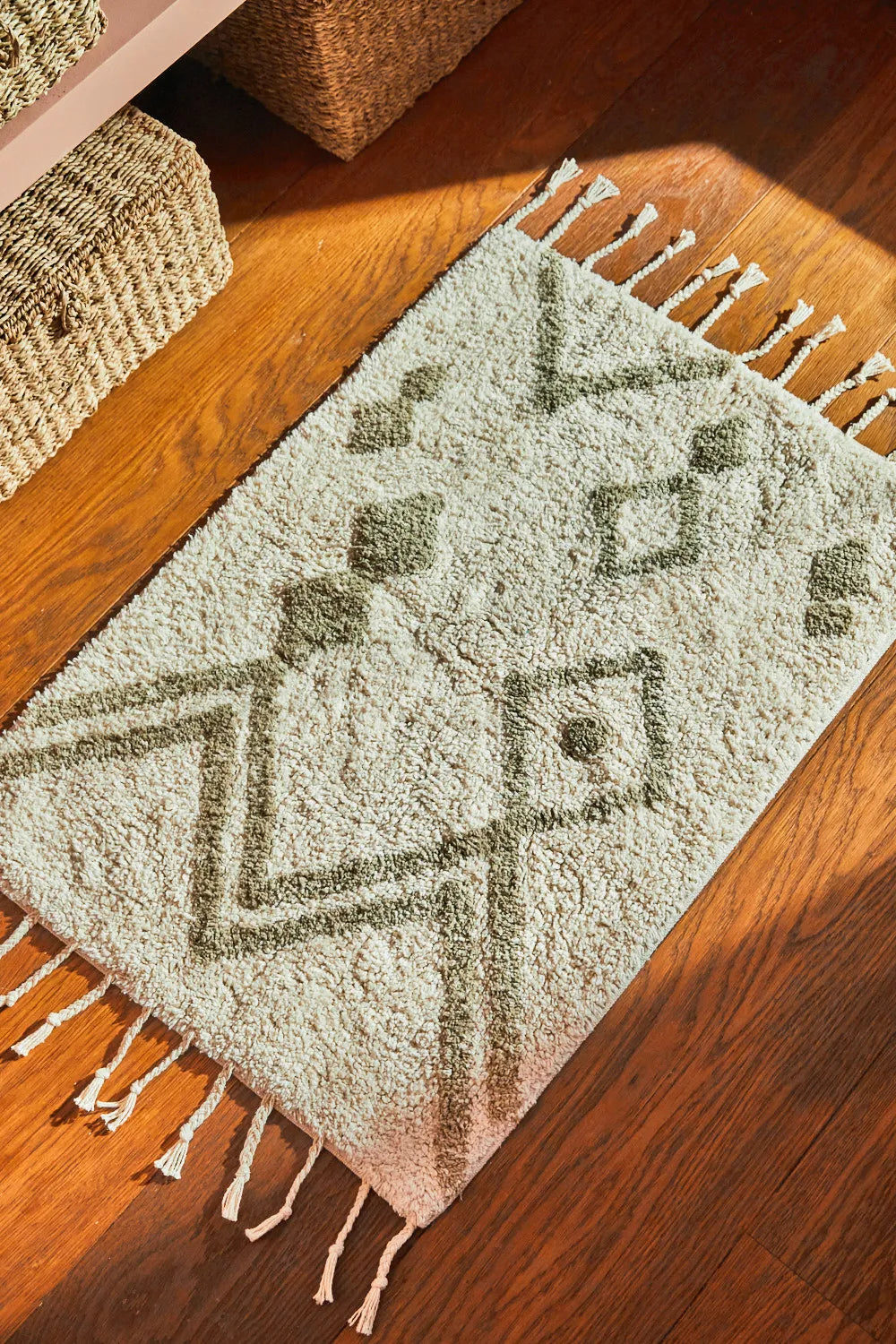 Alfombra de baño de algodón en tufting beige Fauve-Calma House