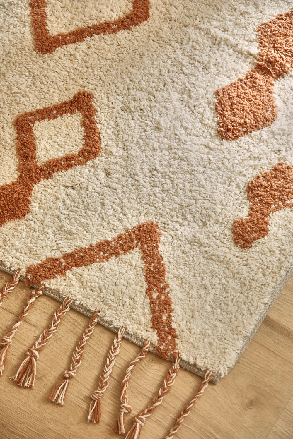 Alfombra de baño de algodón en tufting tierra Fauve-Calma House