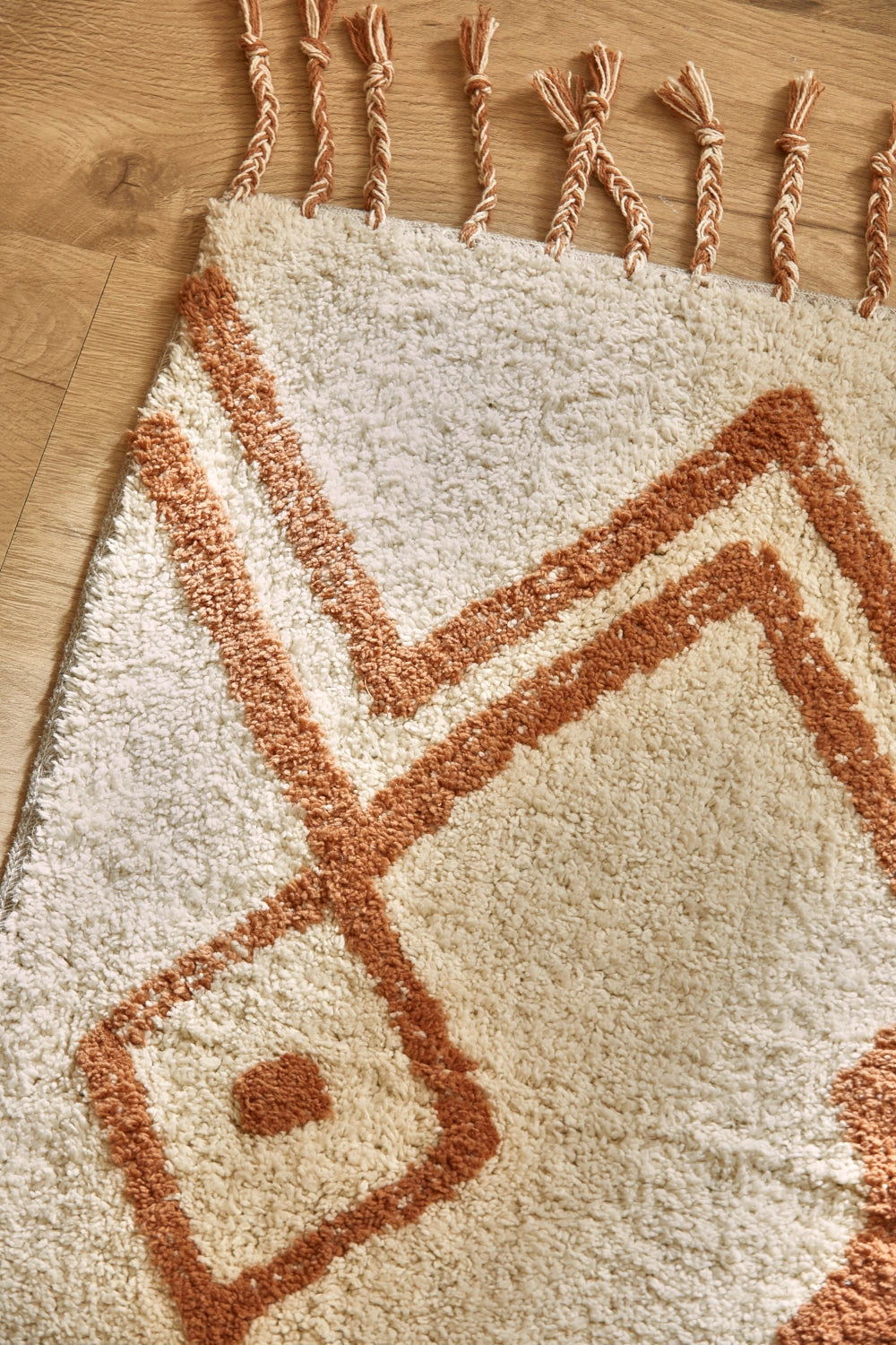 Alfombra de baño de algodón en tufting tierra Fauve-Calma House