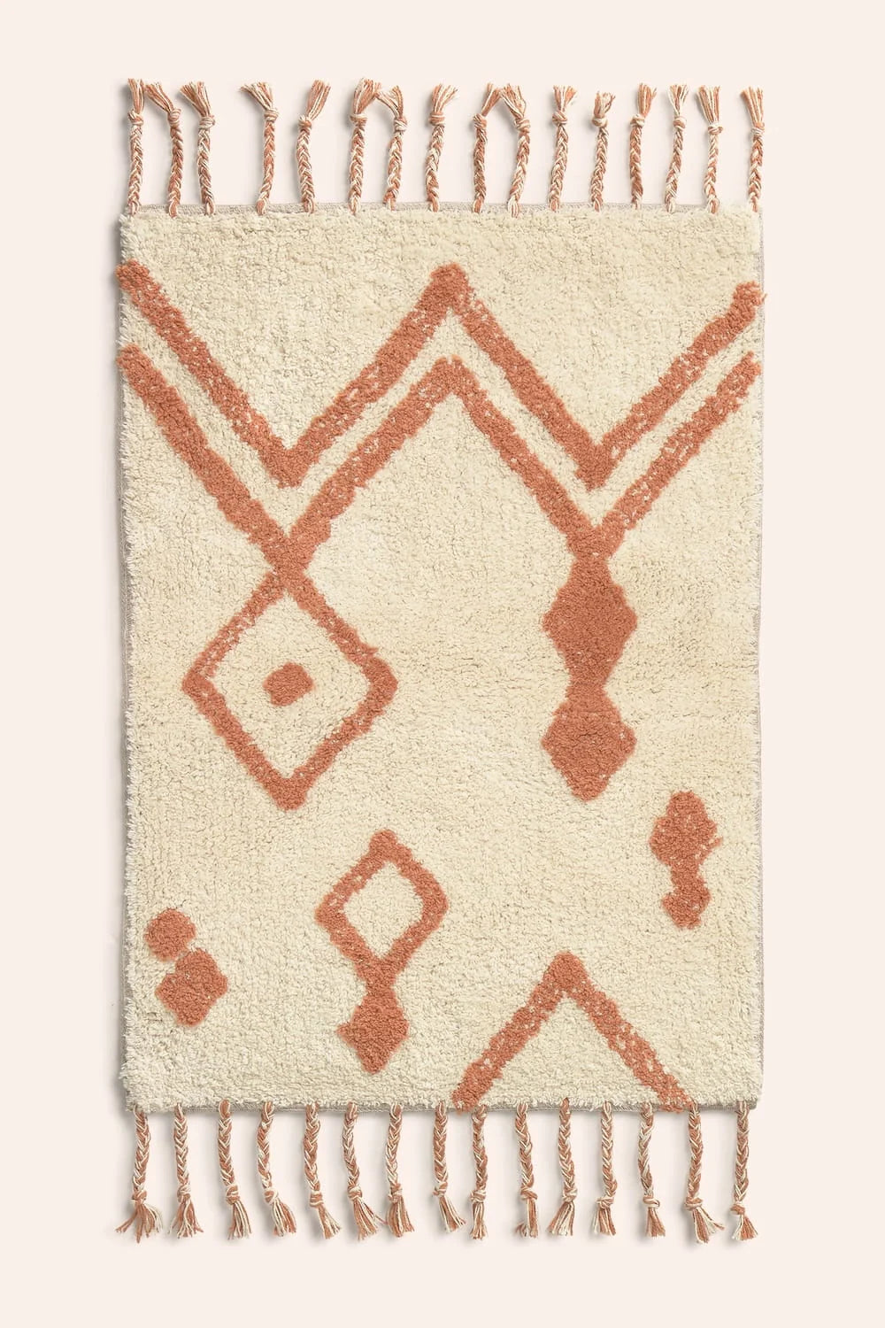 Alfombra de baño de algodón en tufting tierra Fauve-Calma House