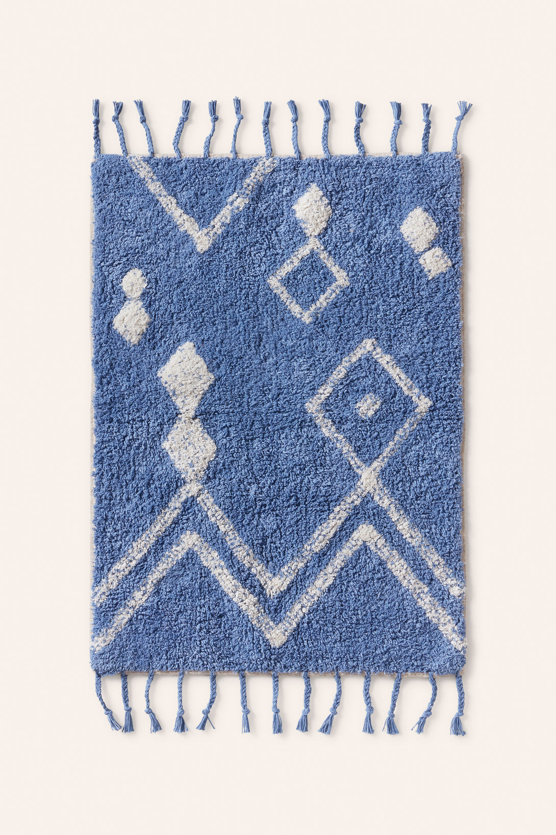 Alfombra de baño en tufting azul Fauve-Calma House