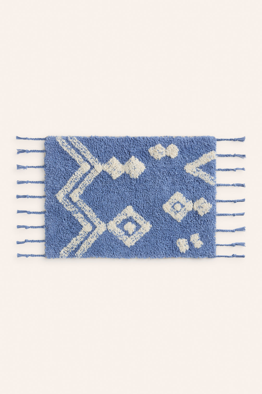 Alfombra de baño en tufting azul Fauve-Calma House