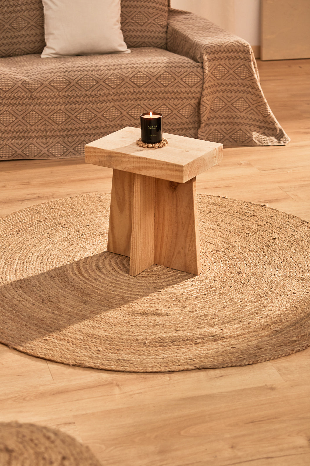 Alfombra de yute redonda Ural-Calma House