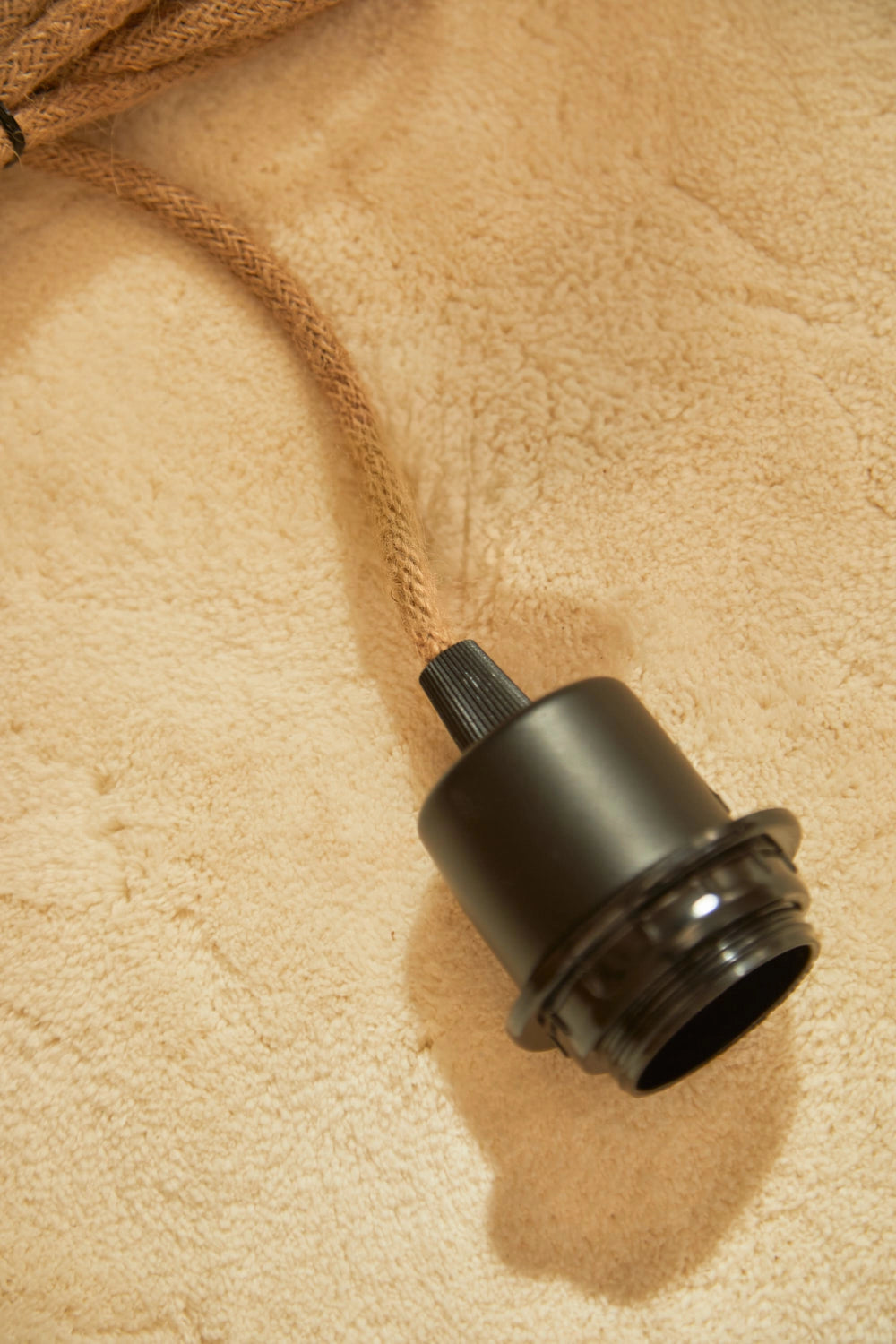 Cable de yute para lámpara con instalación eléctrica-Calma House