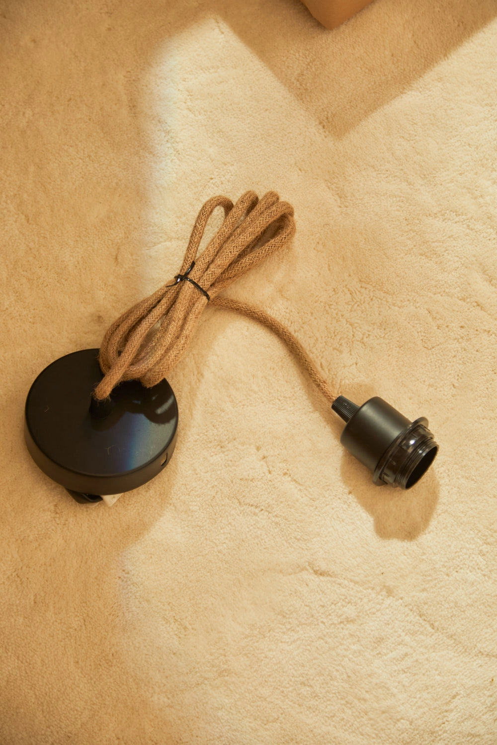 Cable de yute para lámpara con instalación eléctrica-Calma House