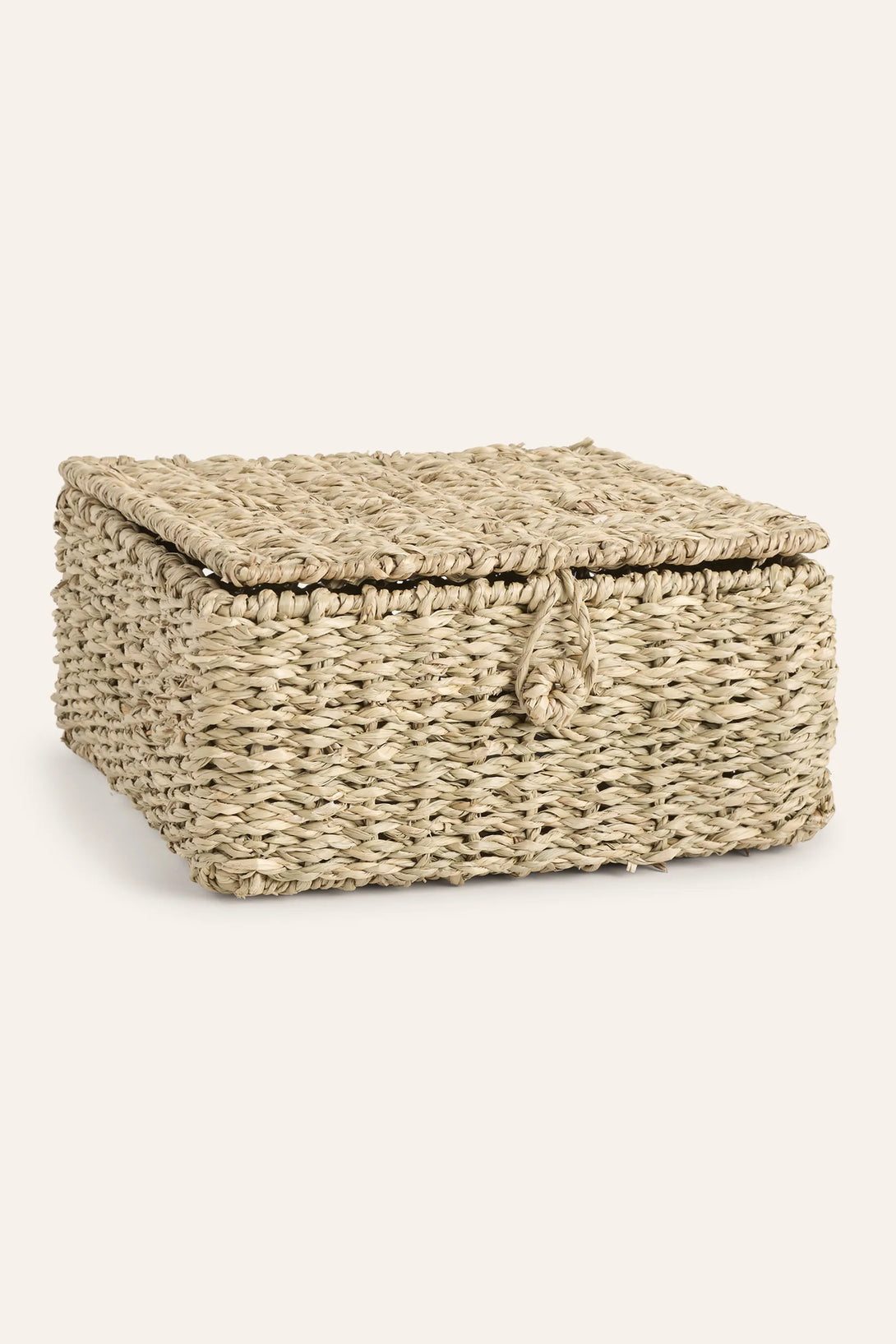 Caja artesanal de junco de mar con cierre a botón Catola-Calma House