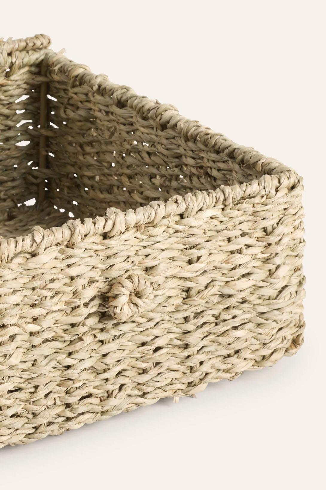 Caja artesanal de junco de mar con cierre a botón Catola-Calma House