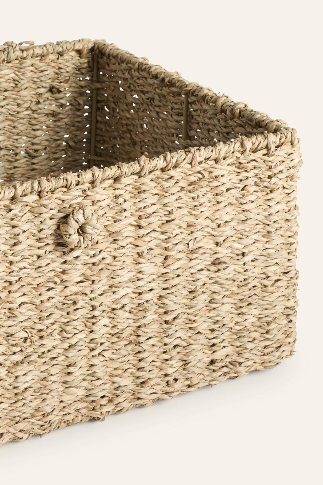 Caja artesanal de junco de mar con cierre a botón Catola-Calma House