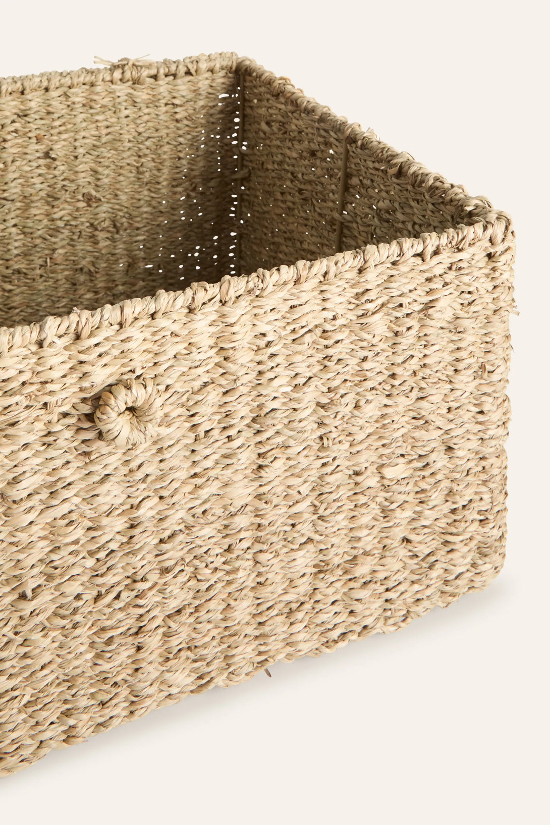 Caja artesanal de junco de mar con cierre a botón Catola-Calma House