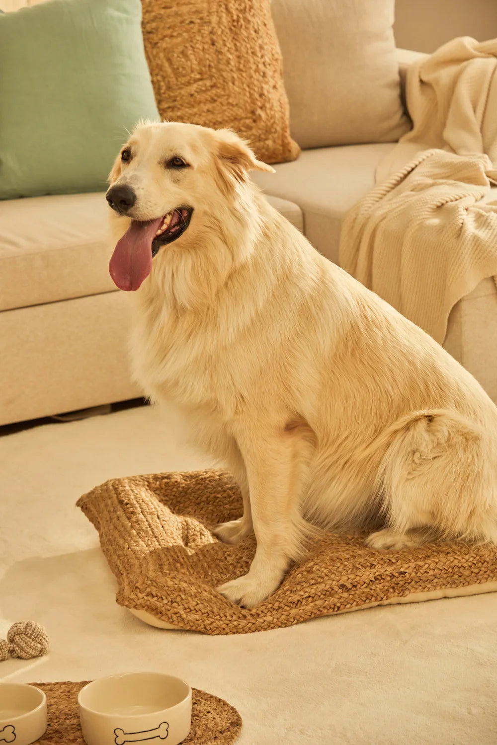 Cama para mascotas acolchada de yute Ural-Calma House