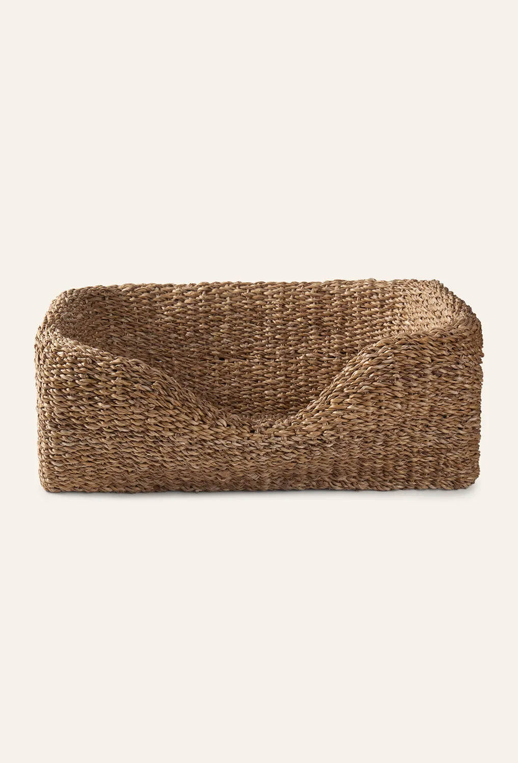 Cama para mascotas de junco de mar Braid con cojín-Calma House