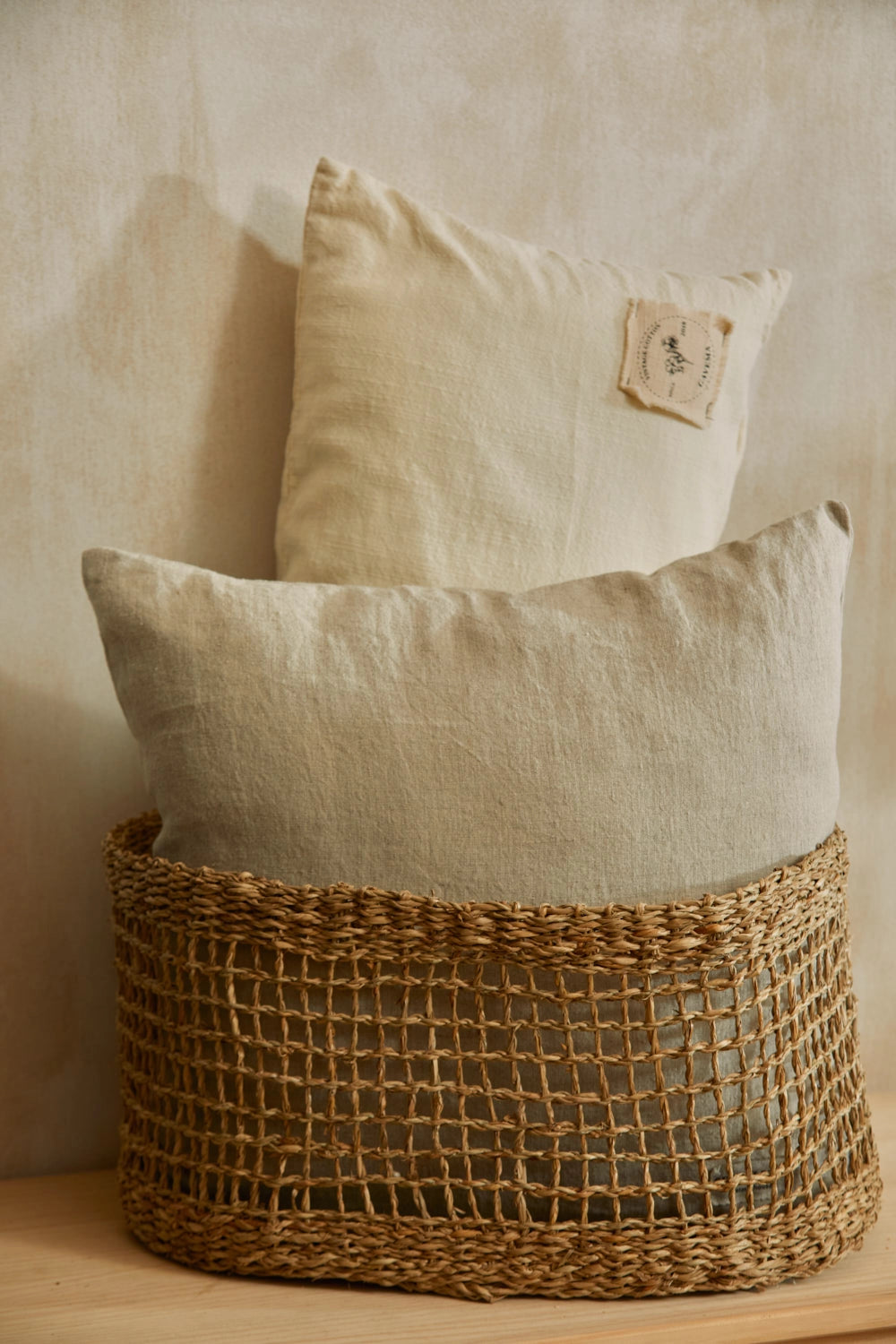 Cesto artesanal de junco de mar Hanoi-Calma House