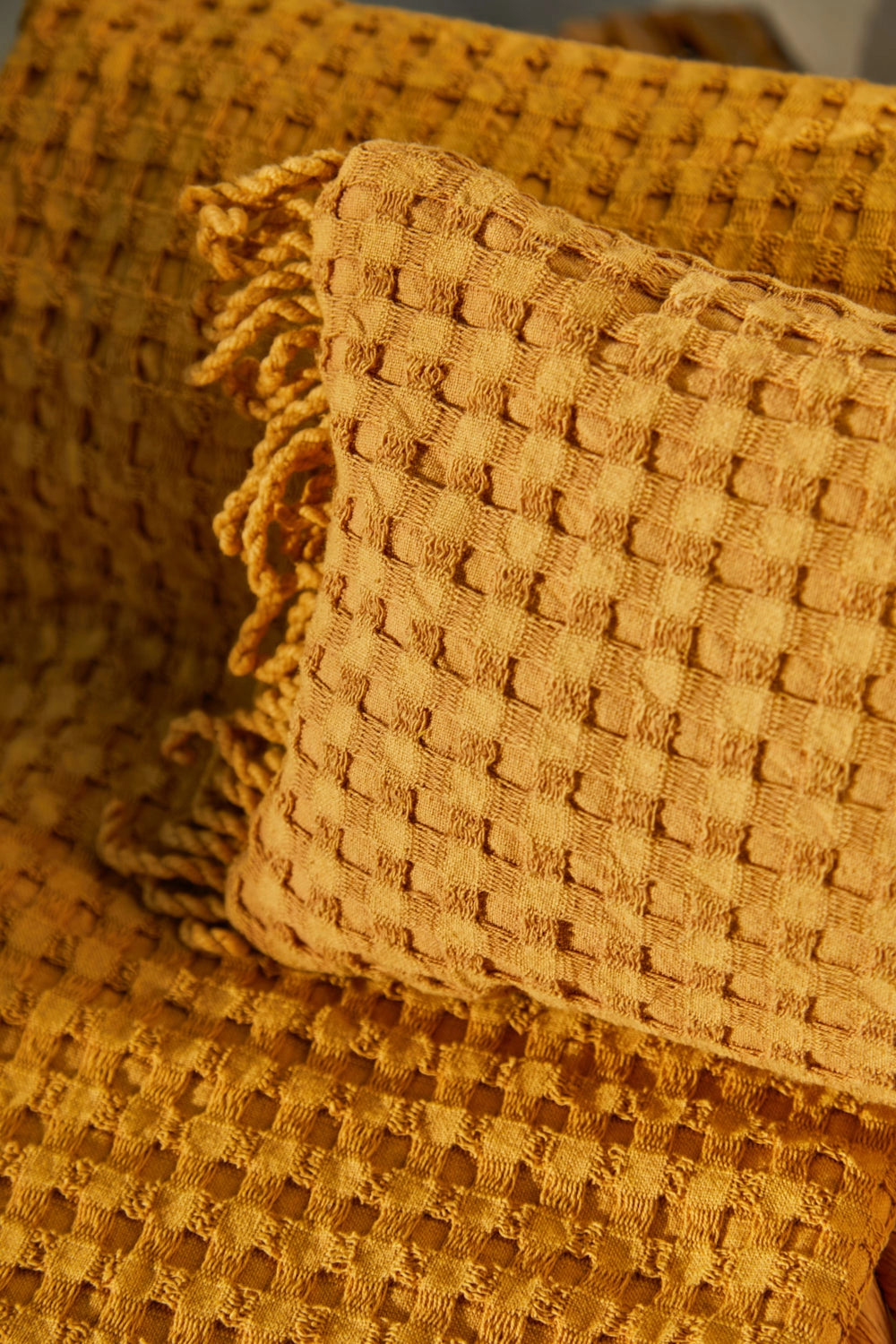 Beach cushion Ola Mustard - Calma House