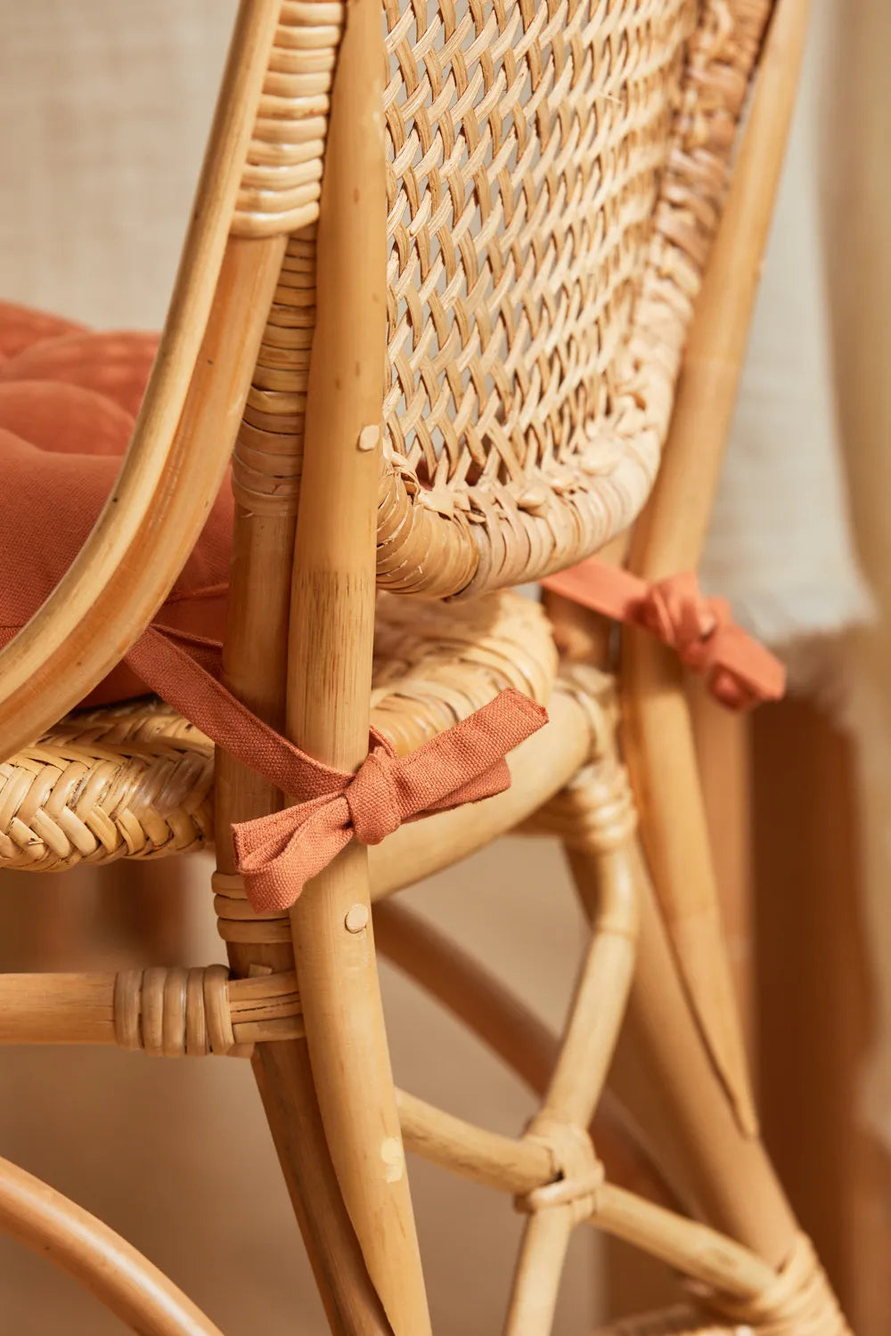 Cojín para silla redondo lavable de algodón tierra Gavema-Calma House