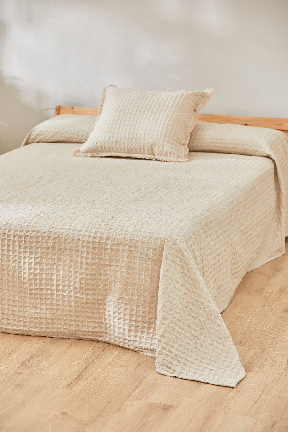 Colcha de algodón nido de abeja crudo Panal-Calma House