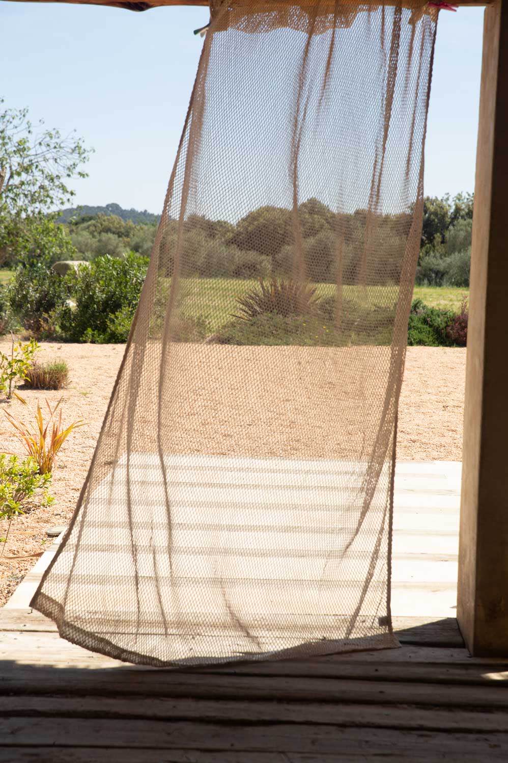 Cortina de algodón crudo Xarxa-Calma House