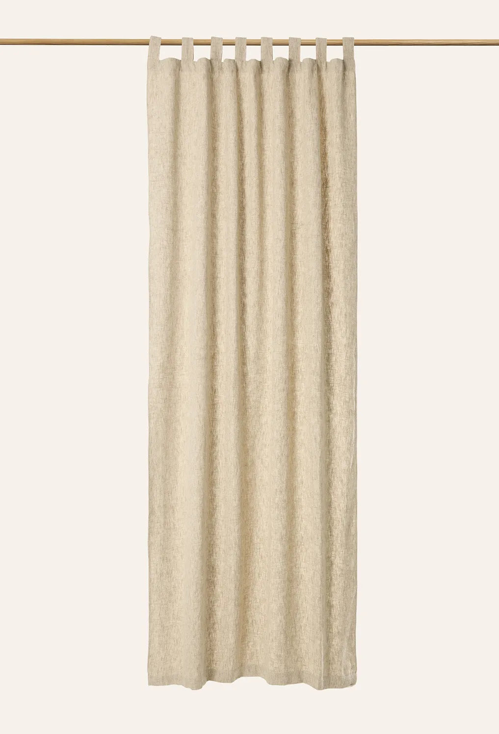 Cortina semiopaca de lino beige Arga-Calma House