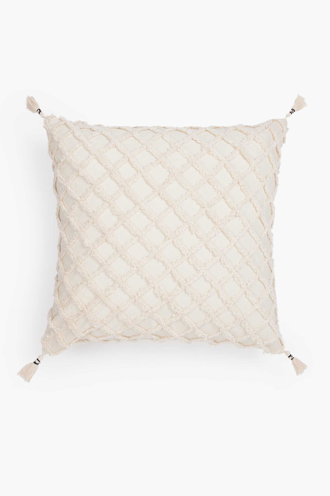 Funda de cojín con relieve de rombos crudo Royal-Calma House