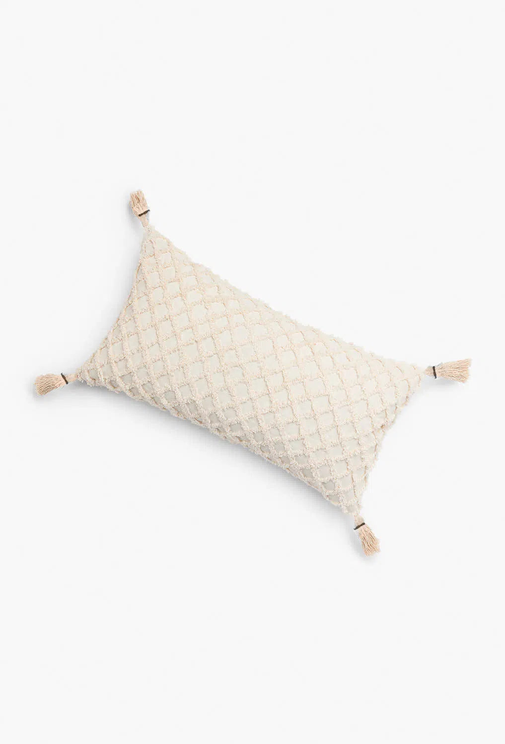 Funda de cojín con relieve de rombos crudo Royal-Calma House