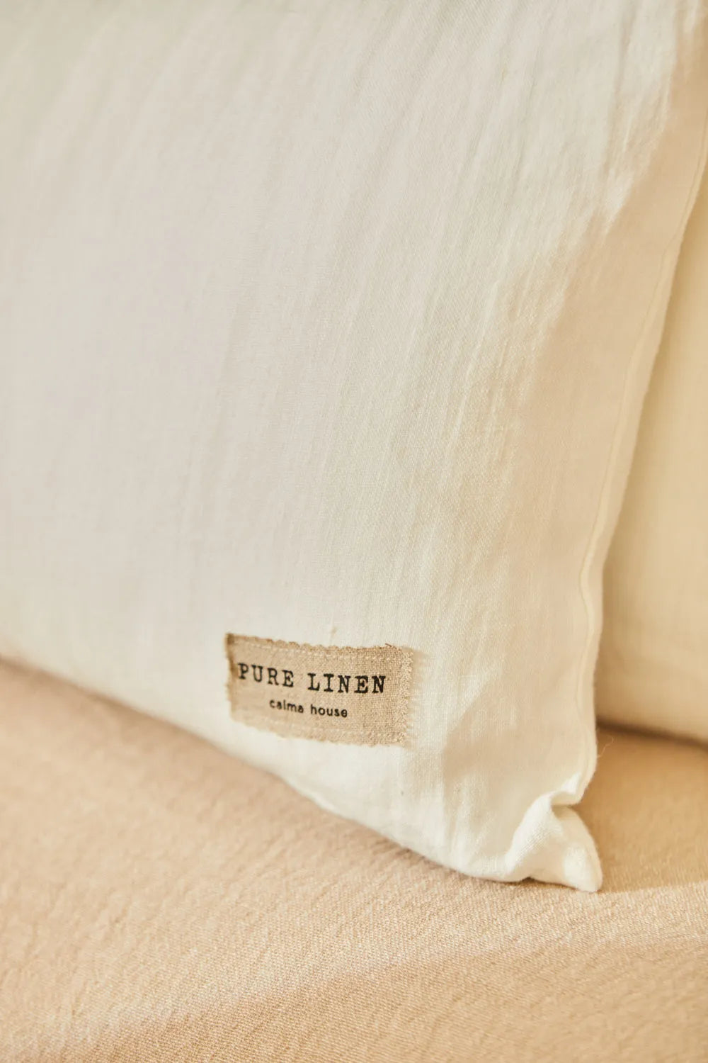Funda de cojín cruda 100% Lino-Calma House