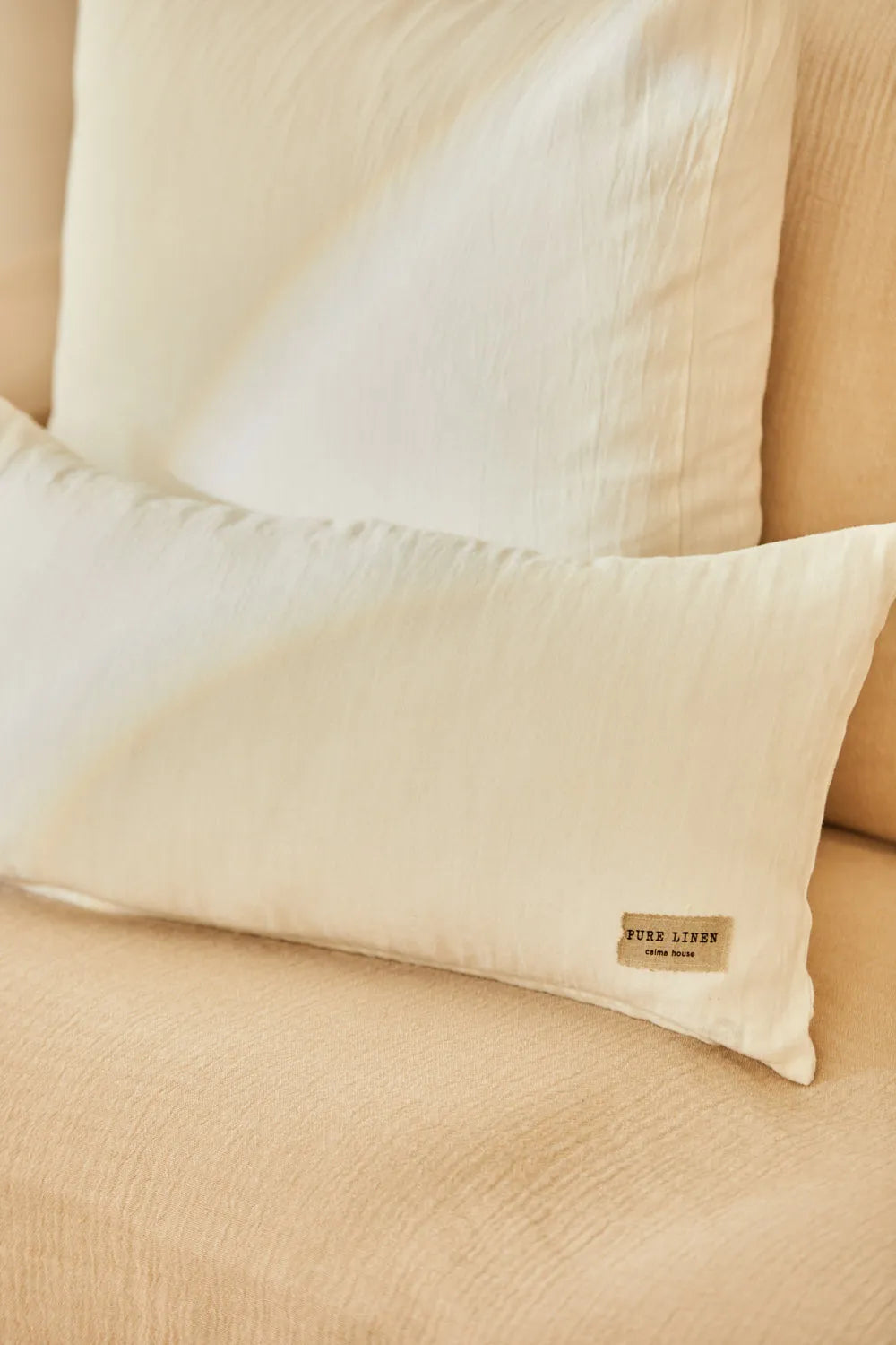 Funda de cojín cruda 100% Lino-Calma House
